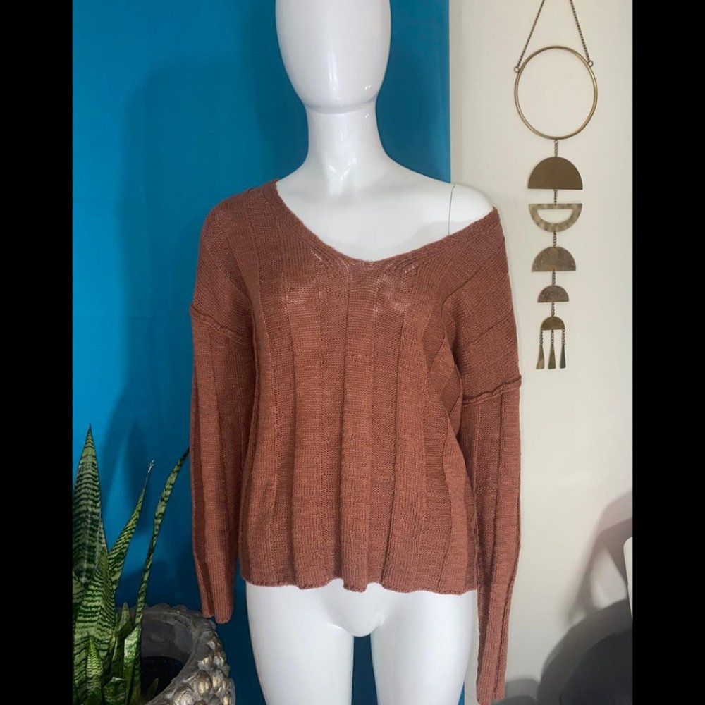 Hippie Rose Women's Sweater Dusty Copper - Picture 5 of 7
